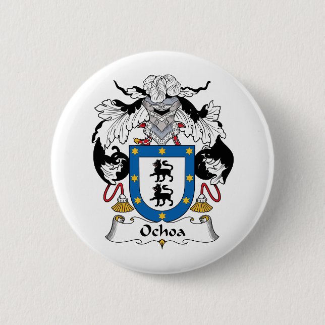 Badge Rond 5 Cm Crête de famille d'Ochoa (Devant)