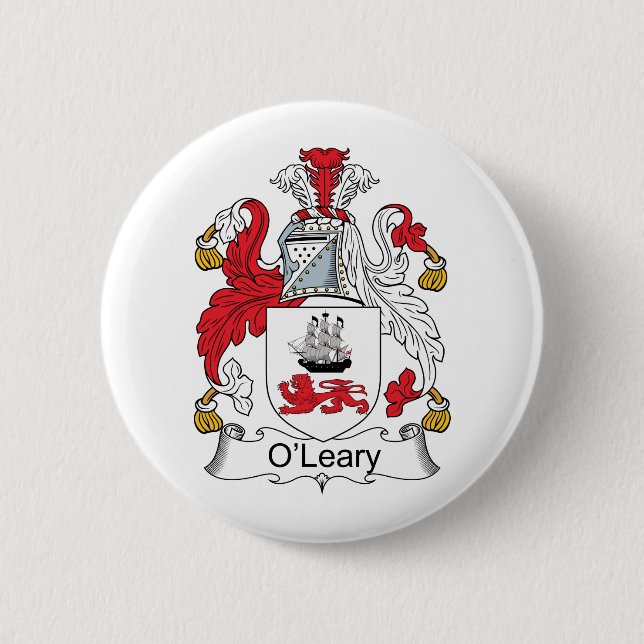 Badge Rond 5 Cm Crête de famille d'O'Leary (Devant)