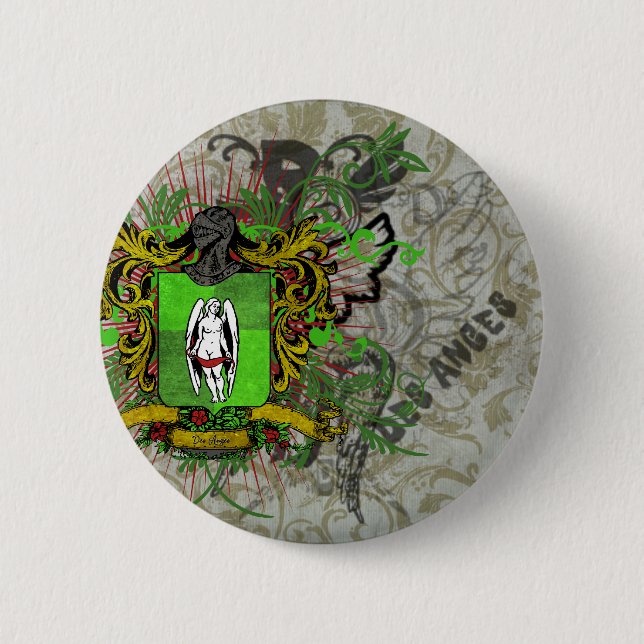 Badge Rond 5 Cm Crête et motif (Devant)