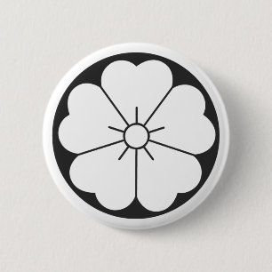 Badge Rond 5 Cm [Crêtes de famille] Fleurs