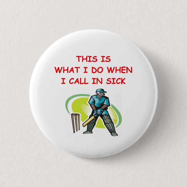 Badge Rond 5 Cm cricket (Devant)