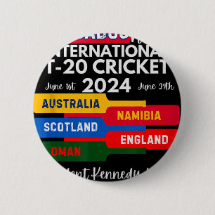 Badge Rond 5 Cm Cricket International T-20 Rdos 1