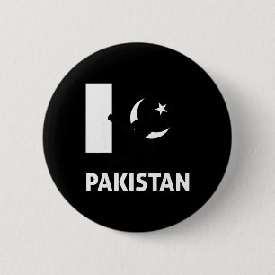 Badge Rond 5 Cm Cricket Pakistan Drapeau Pakistan Cricket pakistan