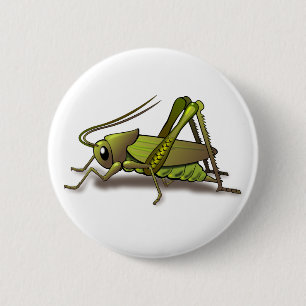 Badge Rond 5 Cm Cricket vert