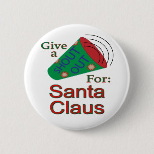Badge Rond 5 Cm Criez pour le Père Noël