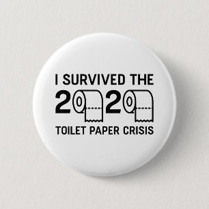 Badge Rond 5 Cm Crise du papier toilette 2020