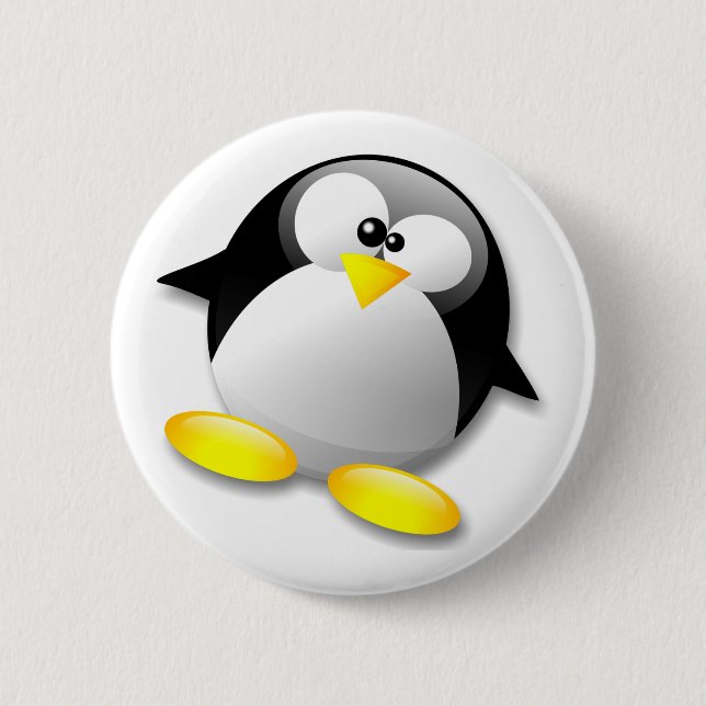 BADGE ROND 5 CM CRISTAL DE LINUX TUX (Devant)