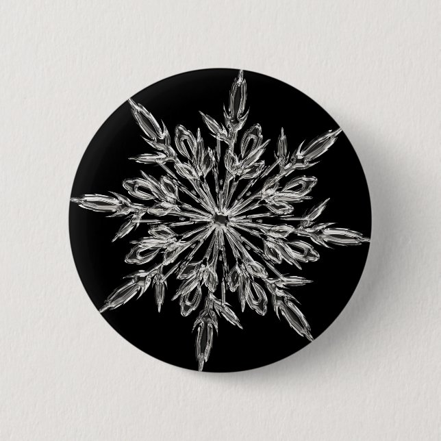 Badge Rond 5 Cm Cristal glacé noir (Devant)