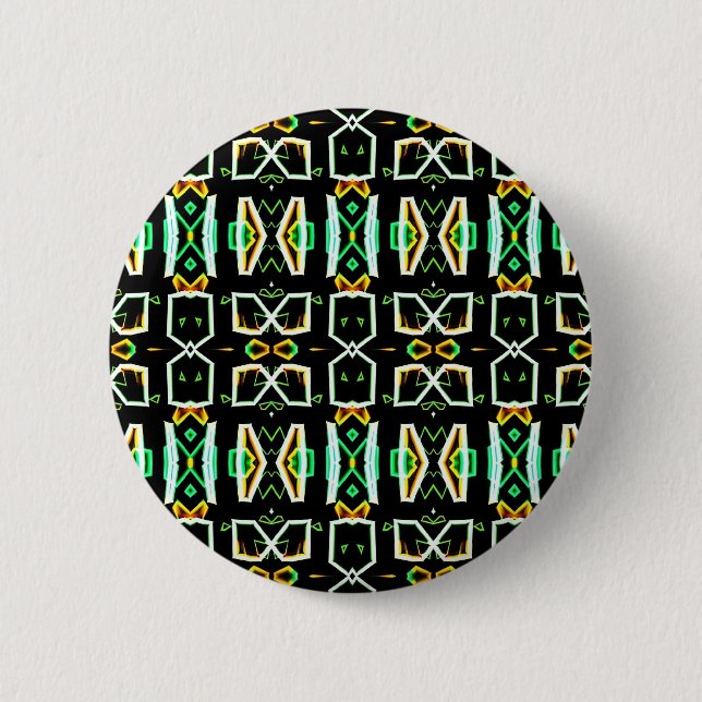 Badge Rond 5 Cm Cristaux radio Art Déco (Devant)