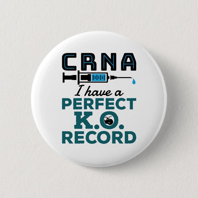 Badge Rond 5 Cm CRNA J'Ai Un Dossier K.O. Parfait (Devant)