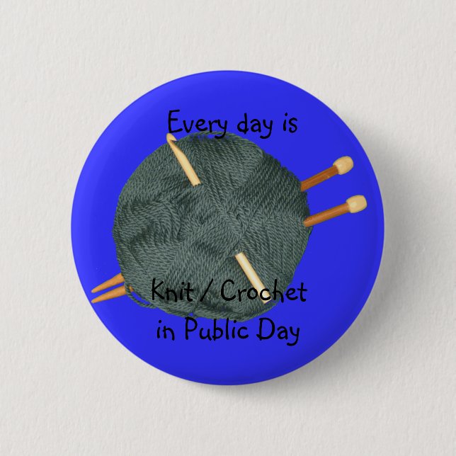 Badge Rond 5 Cm Crochet de Knit l'en public (Devant)