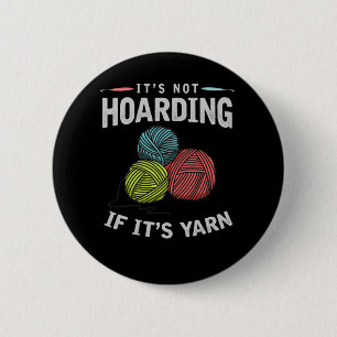 Badge Rond 5 Cm Crochet Hobby Knitter pour fils d'artisanat