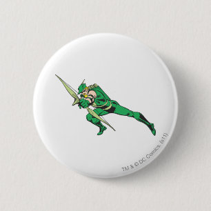 Badge Rond 5 Cm Crochets de flèche verte