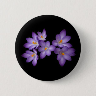 Badge Rond 5 Cm Crocus pourpre
