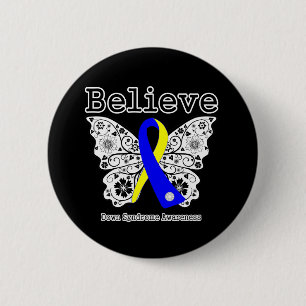 Badge Rond 5 Cm Croire au syndrome de Down