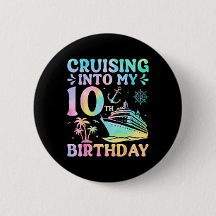 Badge Rond 5 Cm Croisière d'anniversaire voyage en croisière pour