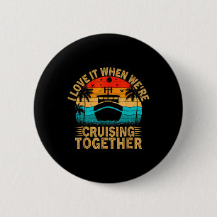 Badge Rond 5 Cm Croisière de bateau de croisière vintage Family Ma