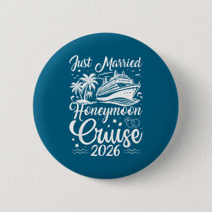 Badge Rond 5 Cm Croisière de lune de miel juste pour couples marié