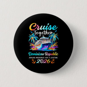 Badge Rond 5 Cm croisière en république dominicaine 2026 vacances 
