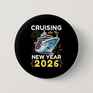 Badge Rond 5 Cm Croisière vers la nouvelle année 2026 