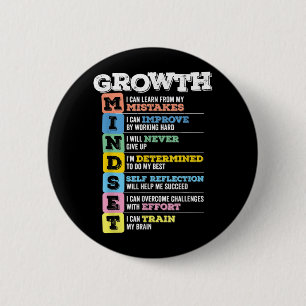 Badge Rond 5 Cm Croissance Esprit Classe Motivation Cerveau Entrep