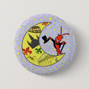 Badge Rond 5 Cm Croissant de lune de casquette supérieur