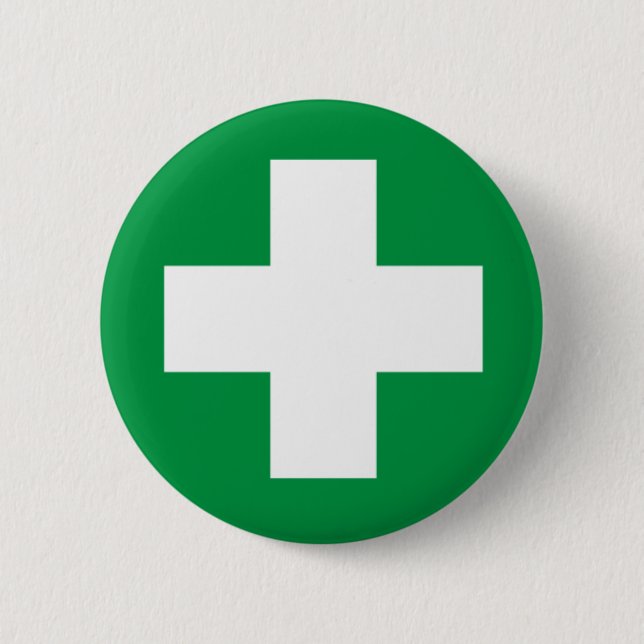 Badge Rond 5 Cm Croix (Devant)