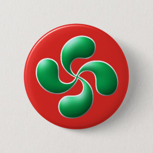 Badge Rond 5 Cm croix basque