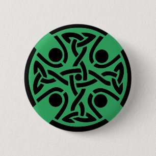 Badge Rond 5 Cm Croix chrétienne celtique