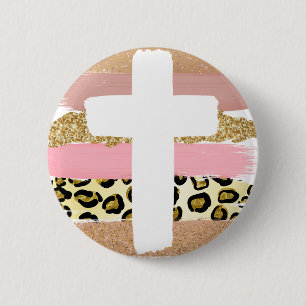 Badge Rond 5 Cm Croix colorée