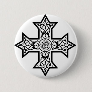 Badge Rond 5 Cm Croix copte