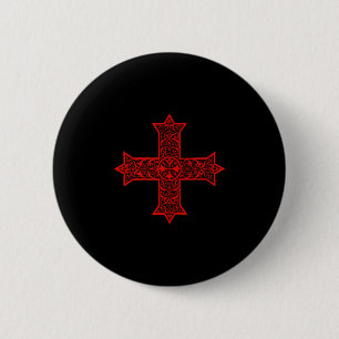 Badge Rond 5 Cm Croix copte Église orthodoxe copte Christ oriental