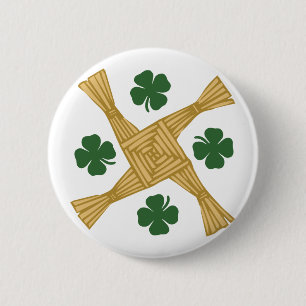 Badge Rond 5 Cm Croix de St Brigids