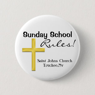 Badge Rond 5 Cm Croix du dimanche