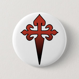 Badge Rond 5 Cm Croix et poignard