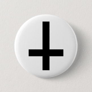 Badge Rond 5 Cm croix inversée