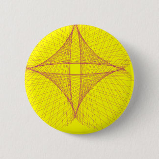 Badge Rond 5 Cm croix jaune