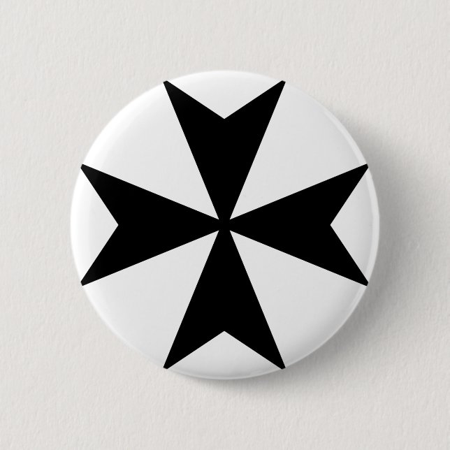 Badge Rond 5 Cm Croix maltaise (Devant)