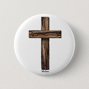 Badge Rond 5 Cm Croix robuste