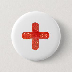 Badge Rond 5 Cm Croix-Rouge