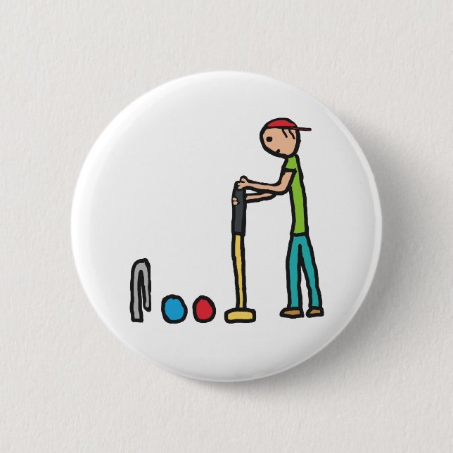 Badge Rond 5 Cm Croquet (Devant)