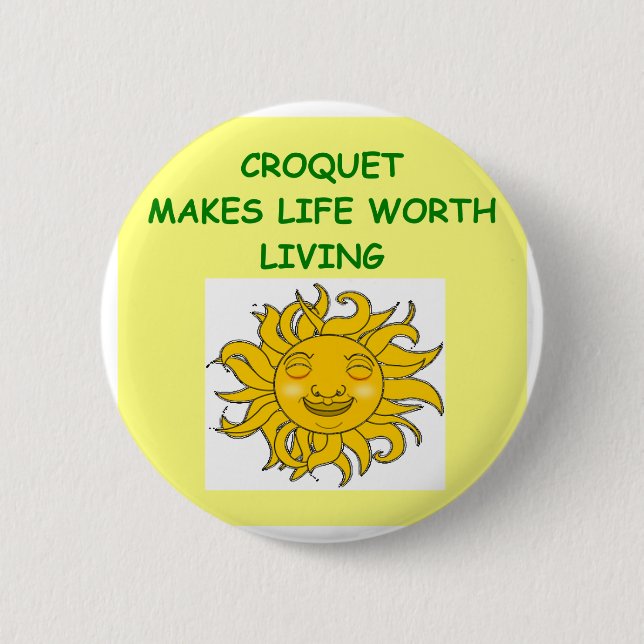 Badge Rond 5 Cm croquet (Devant)