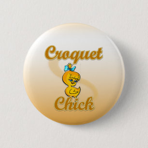Badge Rond 5 Cm Croquet Chick