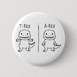 Badge Rond 5 Cm Croquis T-Rex T-Pose