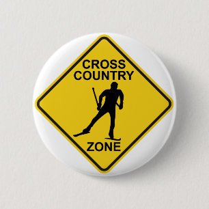 Badge Rond 5 Cm Cross Country Ski Zone