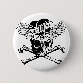 Badge Rond 5 Cm croyez le crâne