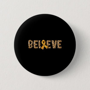 Badge Rond 5 Cm Crps Empreinte de léopard Orange Ribbon Support Cr