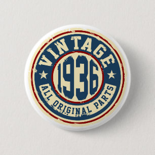 Badge Rond 5 Cm Cru 1936 toutes les pièces d'original