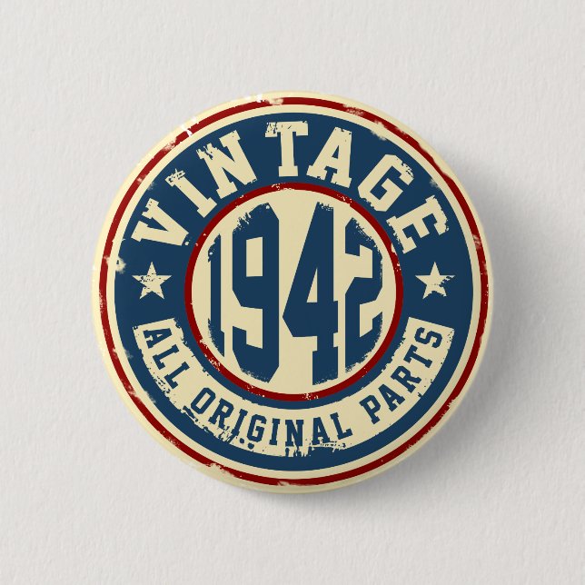 Badge Rond 5 Cm Cru 1942 toutes les pièces d'original (Devant)