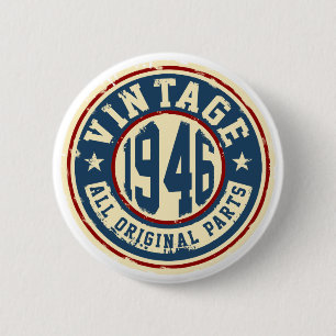Badge Rond 5 Cm Cru 1946 toutes les pièces d'original
